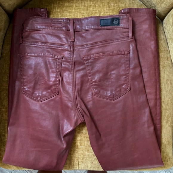 AG Farrah HIGH-RISE SKINNY ANKLE Leatherette JEANS - Picture 4 of 12